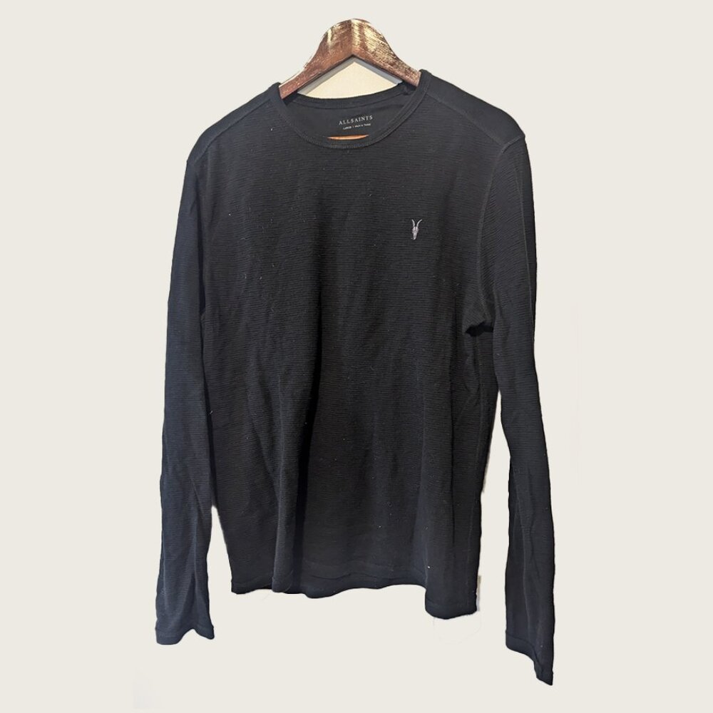 ALL SAINTS - Black ribbed sweater - Sz L